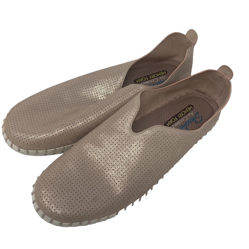 Skechers Women US 11 Air-Cooled Memory Foam Perforated Slip On Flat Loafers